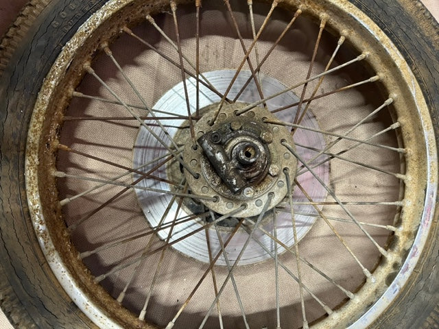 1972 CB750 Front Wheel Hub and Tire 44601300040